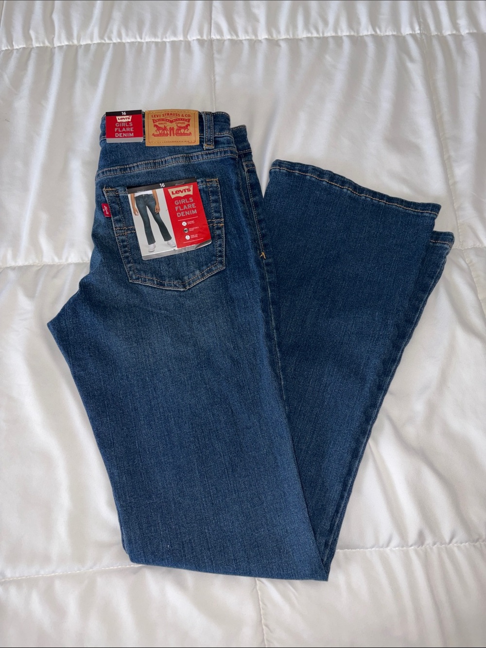 Levi's Girls Blue Flared Denim Jeans
